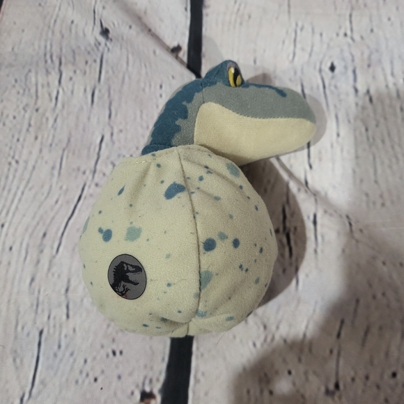 Jurassic Park Dinosaur Plush Toy with Blue and Cream Design - Picture 1 of 3